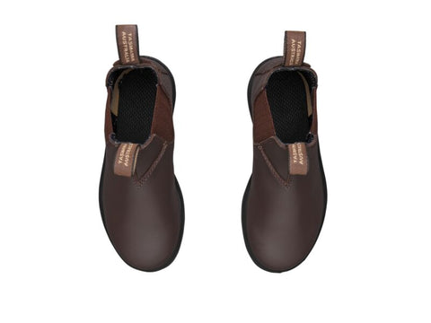 Brown Herringbone Elastic Side Boot - V Cut Kids 630 (8014735933485)