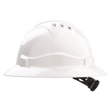 V6 Vented Full Brim Hard Hat - Ratchet Harness HHV6FBW (7667154223149)