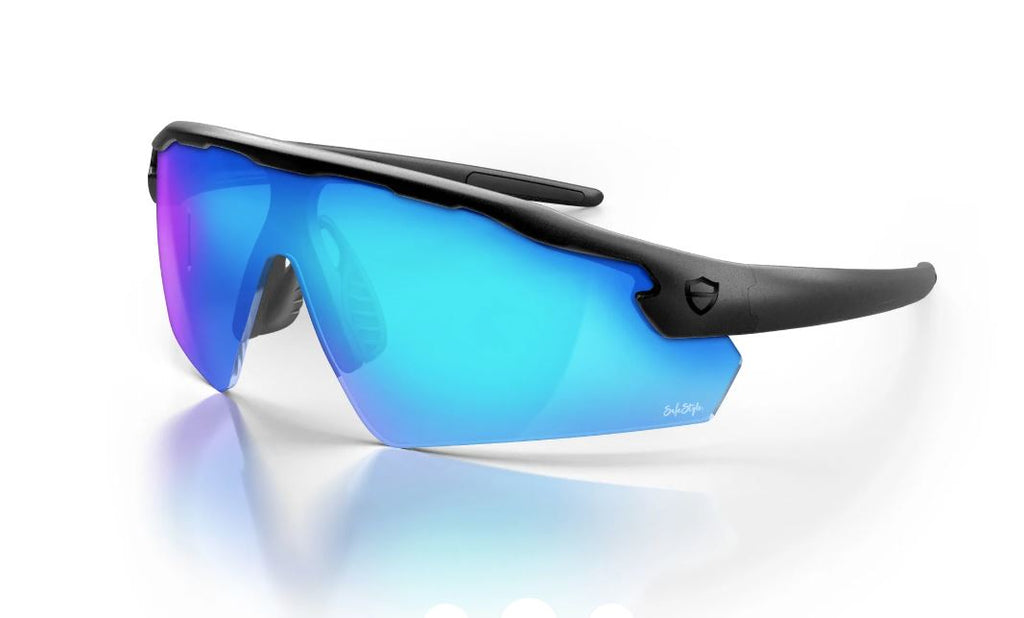 Safe Style Phantoms Matte Black Frame Reflectors Blue Lens (PHMBBT100) (7662888484909)