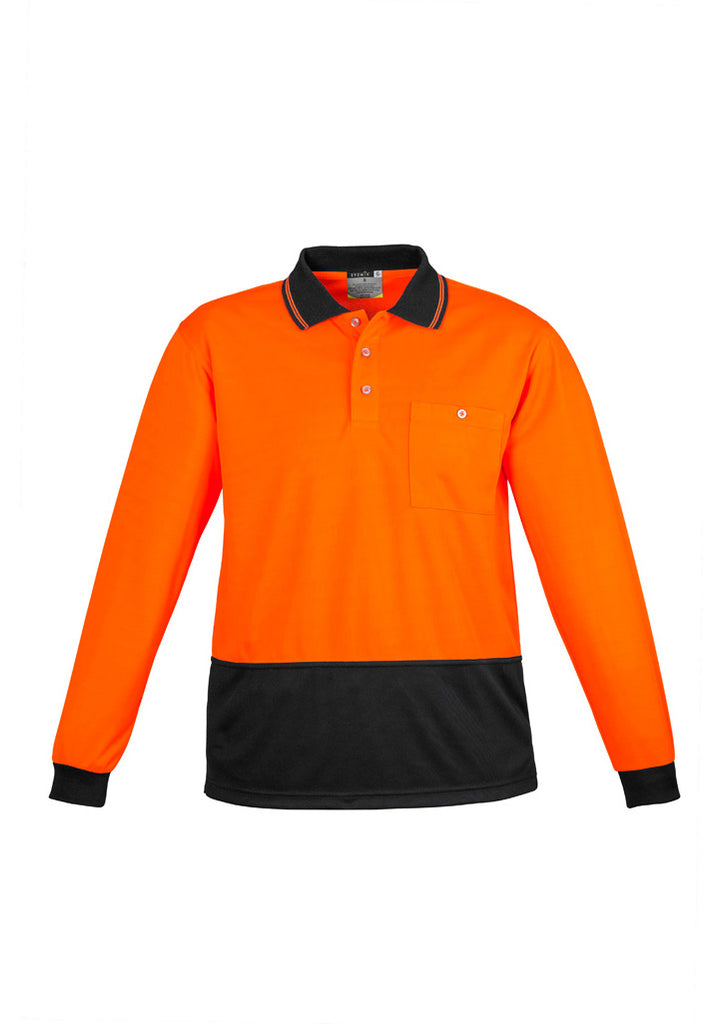 Unisex Hi Vis Basic Spliced L/S Polo ZH232 (7478779772973)