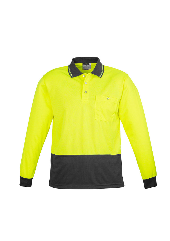 Unisex Hi Vis Basic Spliced L/S Polo ZH232 (7478779772973)