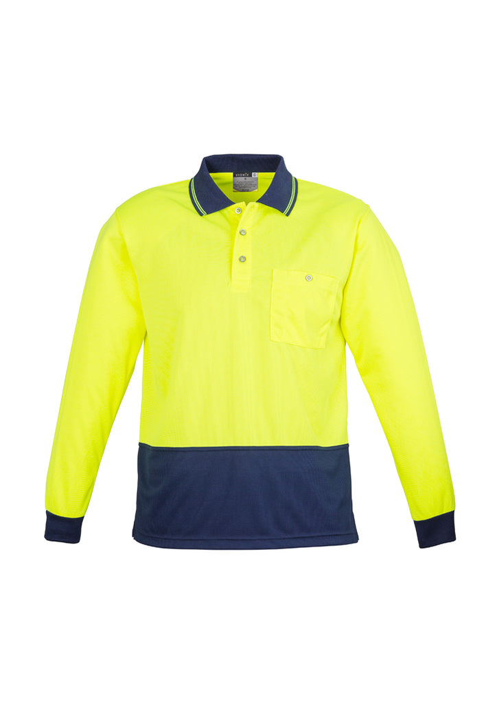 Unisex Hi Vis Basic Spliced L/S Polo ZH232 (7478779772973)