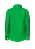 Kids Lightweight Long Sleeve Half Placket Cotton Drill Shirt with Contrast Buttons (5198739177517)