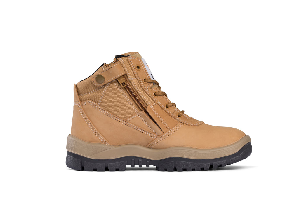 Wheat Zip Side Ankle Boot - Safety (5200168943661)