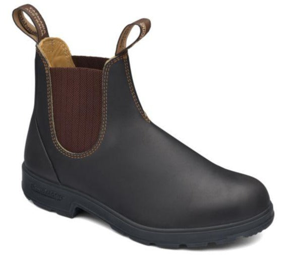 Blundstone 600 Elastic Side Work Boot V Cut Stout Brown 1