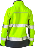 Womens Taped Two Tone Hi Vis Soft Shell Jacket (5200186015789)