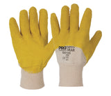 Yellow Latex Glass Gripper Glove With Knitted Wrist (5209035964461)