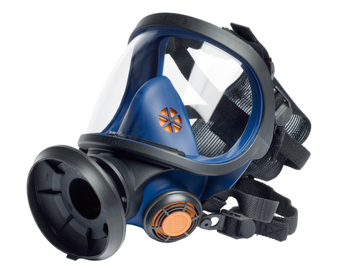 SR200 Full Face Mask with Cloth Head Harness and PC Visor (5200170057773)