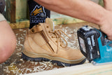 Wheat Zip Side Ankle Boot - Safety (5200168943661)