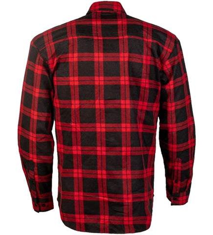 Open Front Flannelette Shirt Red-Black (6542024179757)