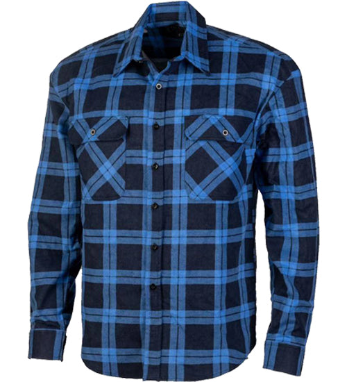 Open Front Flannelette Shirt Red-Black (6542024179757)