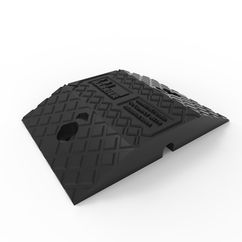 Economy Rubber Speed Hump 250mm Body Black Fixings Included (5200172875821)
