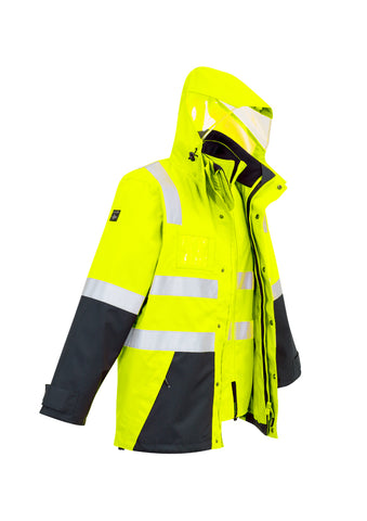 Mens Hi Vis 4 In 1 Waterproof Jacket (5220739809325)