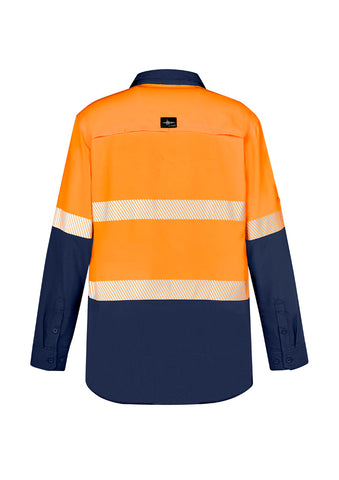 Mens Hi Vis Outdoor Segmented Tape L/S Shirt ZW470 (6825509781549)