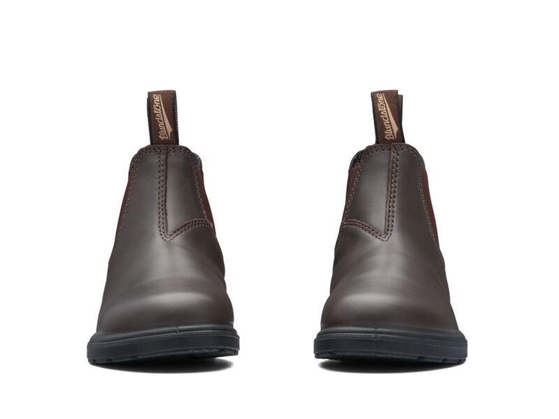Brown Herringbone Elastic Side Boot - V Cut Kids 630 (8014735933485)
