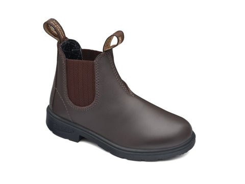 Blundstone Brown Herringbone Elastic Side Boot - V Cut Kids 630 AU/UK Sizing