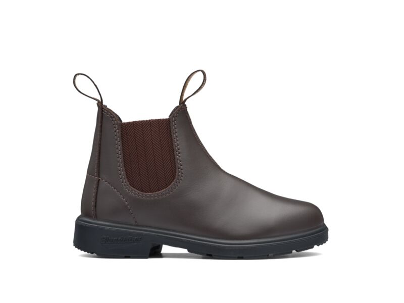 Blundstone Brown Herringbone Elastic Side Boot - V Cut Kids 630 AU/UK Sizing