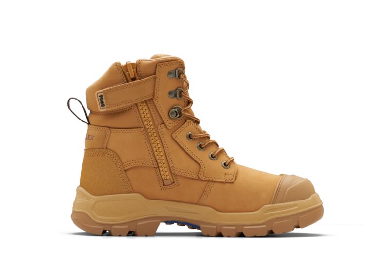 Blundstone RotoFlex Wheat water-resistant nubuck 150mm zip sided safety boot 9060 (7655385989165)