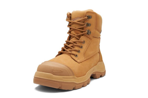 Blundstone RotoFlex Wheat water-resistant nubuck 150mm zip sided safety boot 9060 (7655385989165)