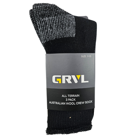 GRVL All Terrain Wool 5 Pack Socks GRVL-S1 (7920353181741)