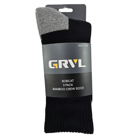 GRVL Bobcat Bamboo 3 Pack Socks GRVL-S3 (7920353247277)