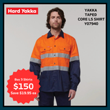 Hard Yakka Hi Vis Two Tone Vented LS Shirt with Tape Y07940 (5200181067821)