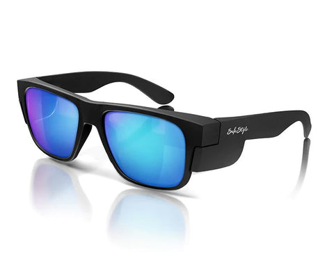 Safe Style Fusions Matte Black Frame/Mirror Blue Polarised UV400 (FMBBP100) (7734353559597)