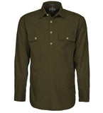 Mens Pilbara Closed Front L/S Shirt RM200CF