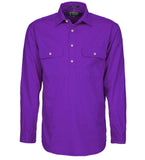 Mens Pilbara Closed Front L/S Shirt RM200CF