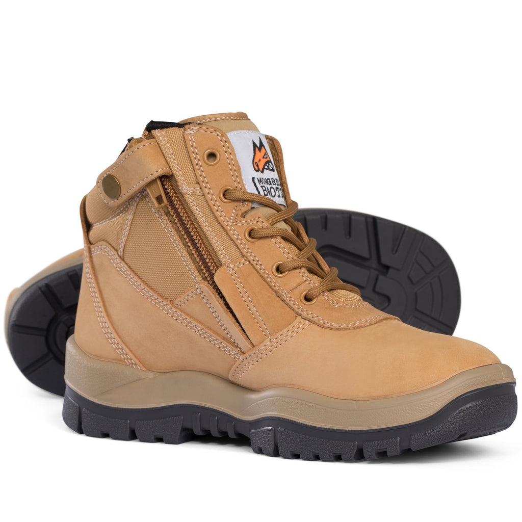 Wheat Zip Side Ankle Boot - Safety (5200168943661)