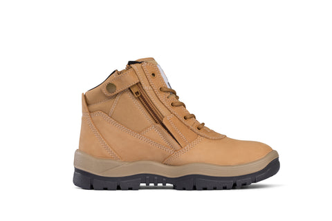 Wheat Zip Side Ankle Boot - Safety (5200168943661)