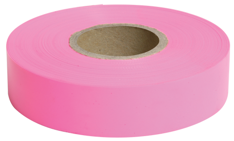 Survey Tape 25mm x 100m Glo Red ROLL (5200175759405)
