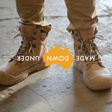 Wheat Zip Side High Ankle Boot - Safety (5200183394349)