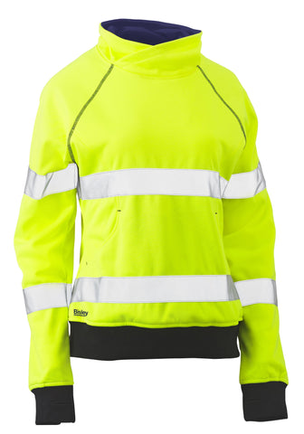 Womens Taped Hi Vis Fleece Jumper (5200185688109)