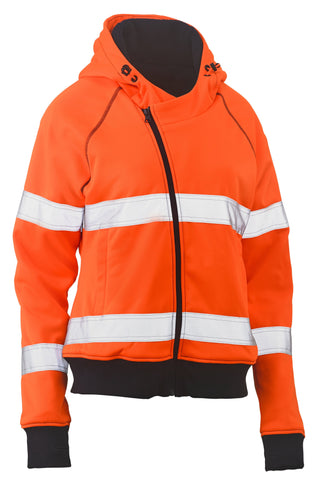 Womens Taped Hi Vis Fleece Hoodie (5200174448685)