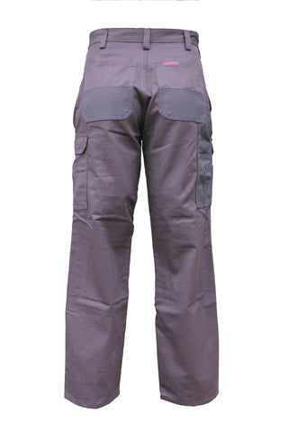 Black Cotton Drill Pants With Inbuilt Kneepads (5200183230509)