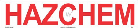 Hazchem Sign (125mm x 600mm) Metal (5200175628333)