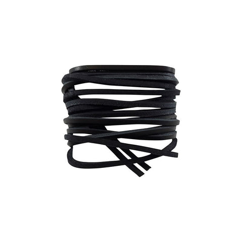 Laces 150cm Leather Card Black (5200179822637)