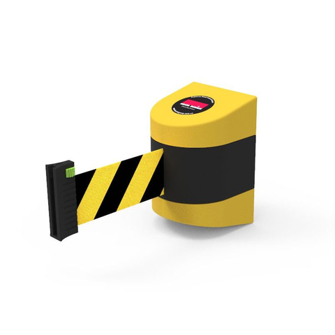 Wall Mount Barrier 5m - PVC - Black/Yellow (5200165568557)