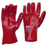 Red PVC Gloves (Dipped Length 27cm) (5209035898925)