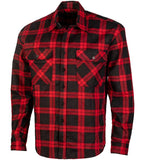 Open Front Flannelette Shirt Red-Black (6542024179757)