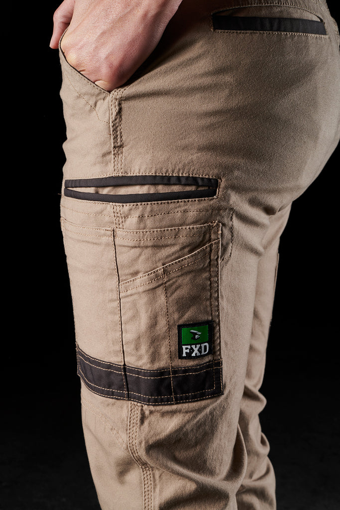 FXD - WP-4W Women's Cuffed Work Pants - Khaki - Hip Pocket Mornington