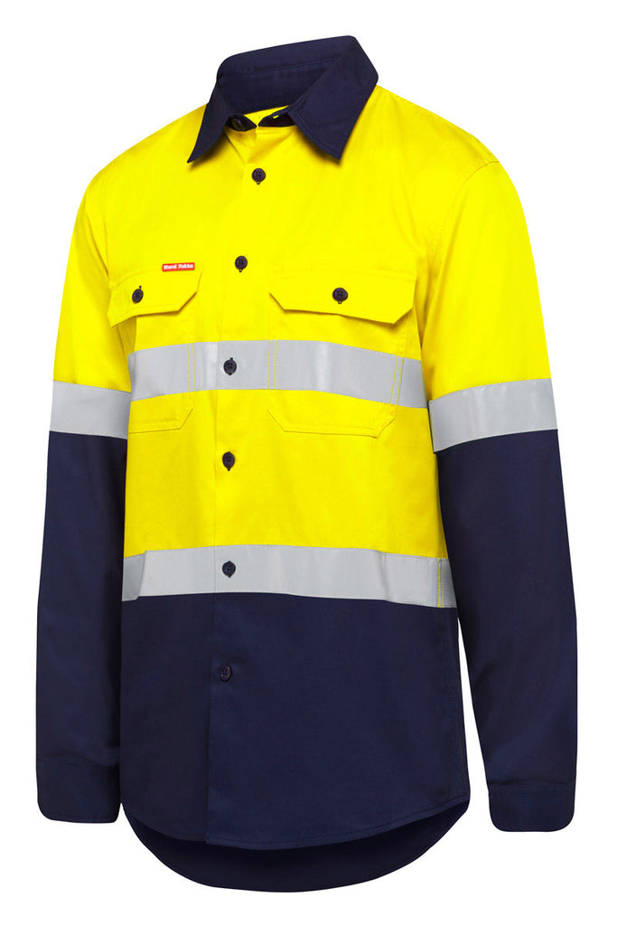 Hi Vis Two Tone Vented LS Shirt with Tape (5200181067821)