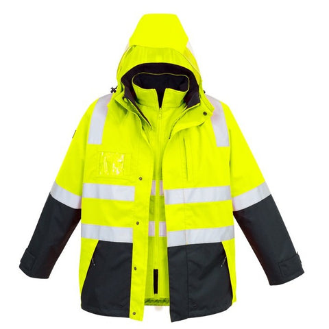 Mens Hi Vis 4 In 1 Waterproof Jacket (5220739809325)