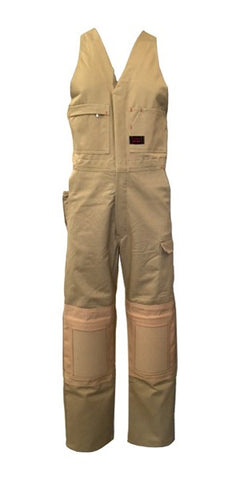 Khaki Cotton Action Back Overalls With Inbuilt Kneepads (5200175988781)
