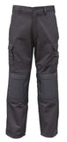 Black Cotton Drill Pants With Inbuilt Kneepads (5200183230509)
