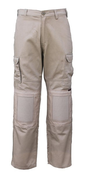 Khaki Cotton Drill Pants With Inbuilt Kneepads (5200172613677)